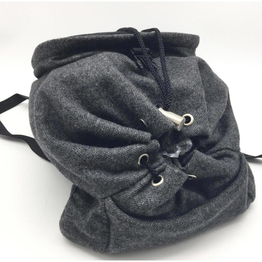 Authentic Prada Wool Leather Backpack Gray - image 8